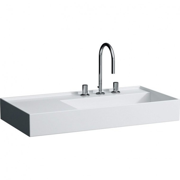 Раковина LAUFEN KARTELL 90х46 с полочкой слева, без перелива 8.1033.9.000.111.1 Раковина LAUFEN KARTELL 90х46 с полочкой слева, без перелива 8.1033.9.000.111.1