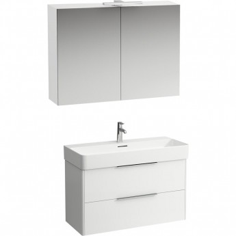 Шкафчик LAUFEN BASE 930 x 390 x 530 мм для раковины 810287, с 2 ящиками, белый глянцевый Шкафчик LAUFEN BASE 930 x 390 x 530 мм для раковины 810287, с 2 ящиками, белый глянцевый